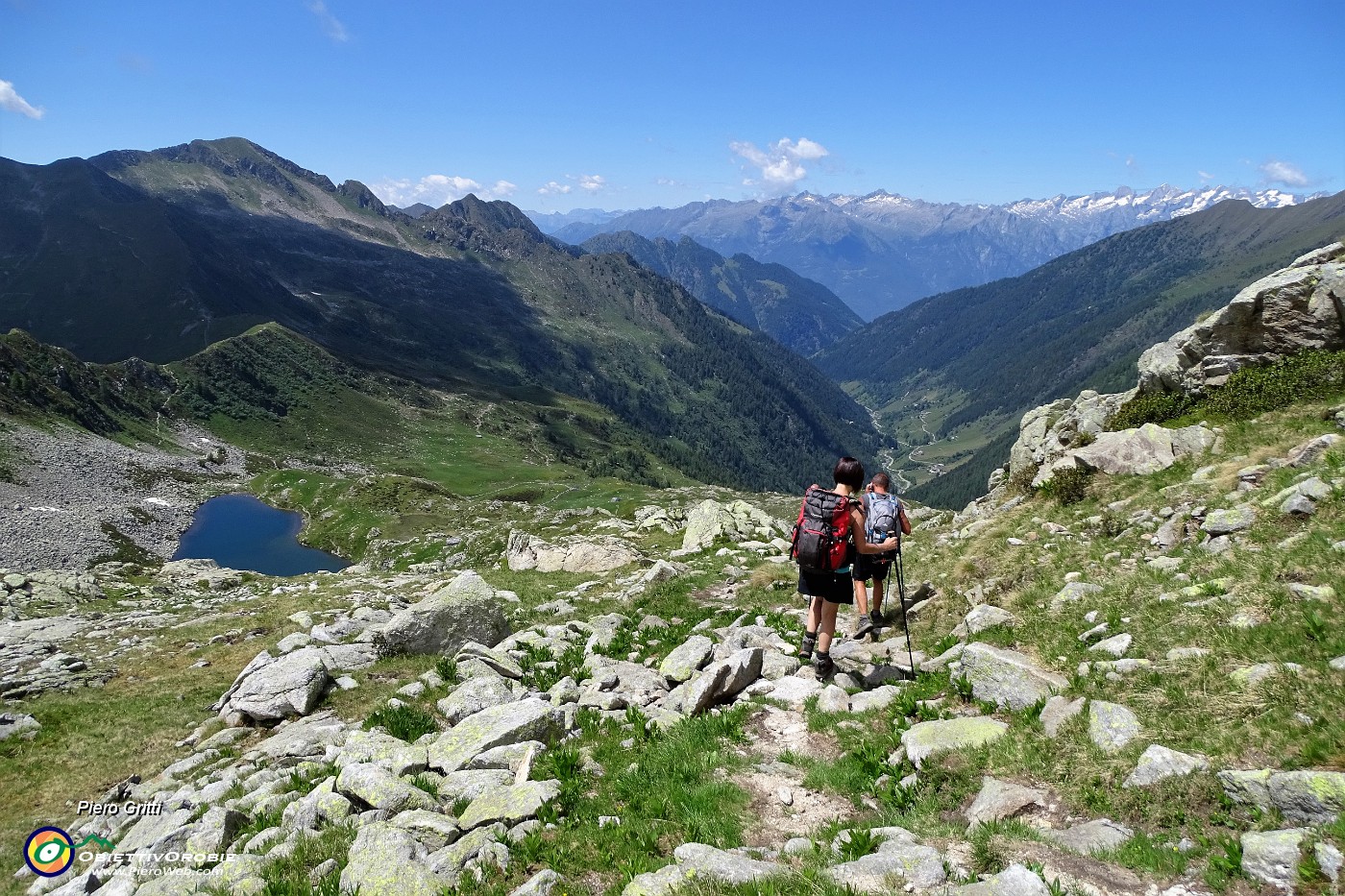 85 Vista sul lago di porcile di sopra, il Pizzo Scala e la Valle Lunga (di Tartano).JPG